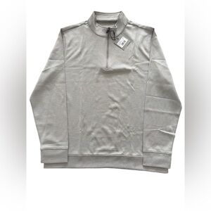 Hickey Freeman Light Gray Zip-Up Sweater